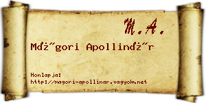 Mágori Apollinár névjegykártya